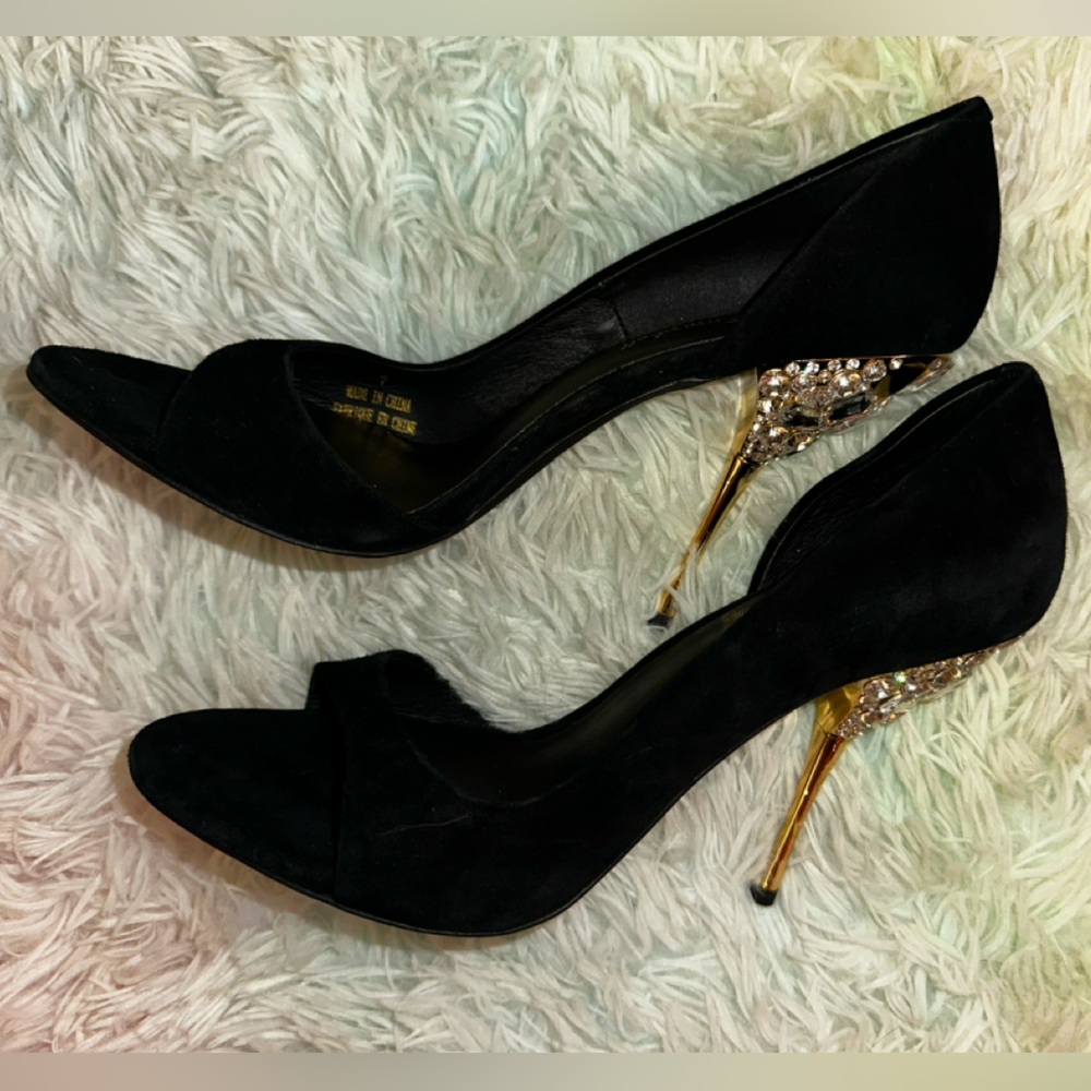 New Jeffrey Campbell Alluria Crystal Heel Sandal Size 7 - Picture 5 of 6